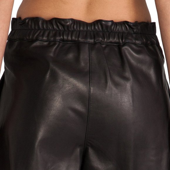 10 CROSBY DEREK LAM Faux Leather Belted Shorts 4